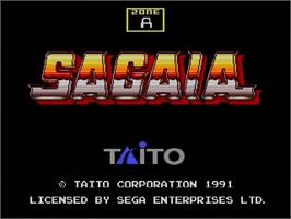 Title screen of Sagaia on the Sega Genesis.