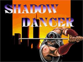 Title screen of Shadow Dancer: The Secret of Shinobi on the Sega Genesis.