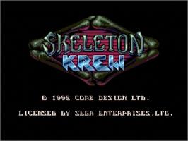 Title screen of Skeleton Krew on the Sega Genesis.