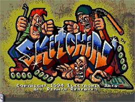 Title screen of Skitchin' on the Sega Genesis.