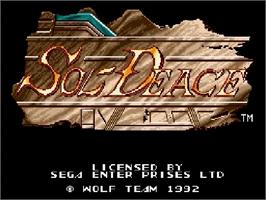 Title screen of Sol-Feace on the Sega Genesis.