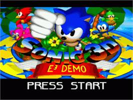 Title screen of Sonic 3D Blast on the Sega Genesis.
