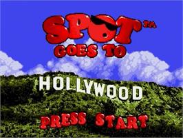 Title screen of Spot Goes to Hollywood on the Sega Genesis.