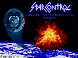 Title screen of Star Control on the Sega Genesis.