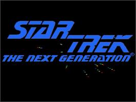 Title screen of Star Trek The Next Generation - Echoes from the Past on the Sega Genesis.