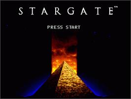 Title screen of Stargate on the Sega Genesis.