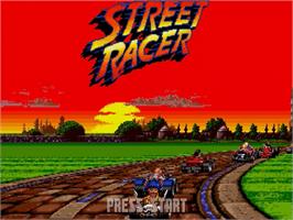 Title screen of Street Racer on the Sega Genesis.