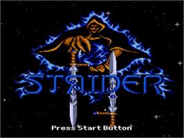 Title screen of Strider 2 on the Sega Genesis.