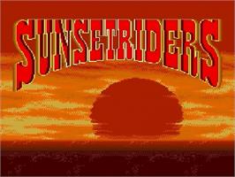 Title screen of Sunset Riders on the Sega Genesis.