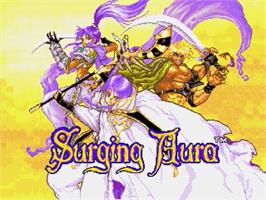 Title screen of Surging Aura on the Sega Genesis.
