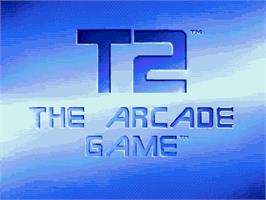 Title screen of T2 - The Arcade Game on the Sega Genesis.