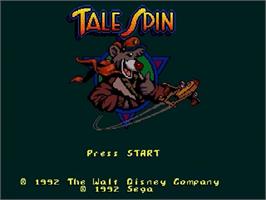 Title screen of TaleSpin on the Sega Genesis.