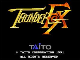 Title screen of Thunder Fox on the Sega Genesis.