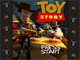 Title screen of Toy Story on the Sega Genesis.