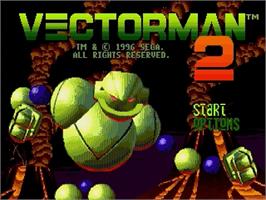 Title screen of Vectorman 2 on the Sega Genesis.