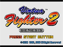 Title screen of Virtua Fighter 2 on the Sega Genesis.