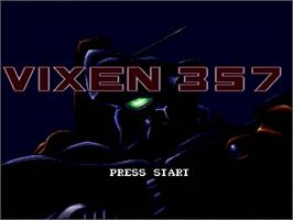 Title screen of Vixen 357 on the Sega Genesis.