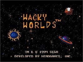 Title screen of Wacky Worlds Creativity Studio on the Sega Genesis.