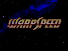 Title screen of Warpspeed on the Sega Genesis.