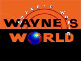 Title screen of Wayne's World on the Sega Genesis.