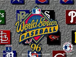 Title screen of World Series Baseball '96 on the Sega Genesis.