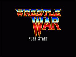 Title screen of Wrestle War on the Sega Genesis.