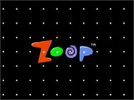 Title screen of Zoop on the Sega Genesis.