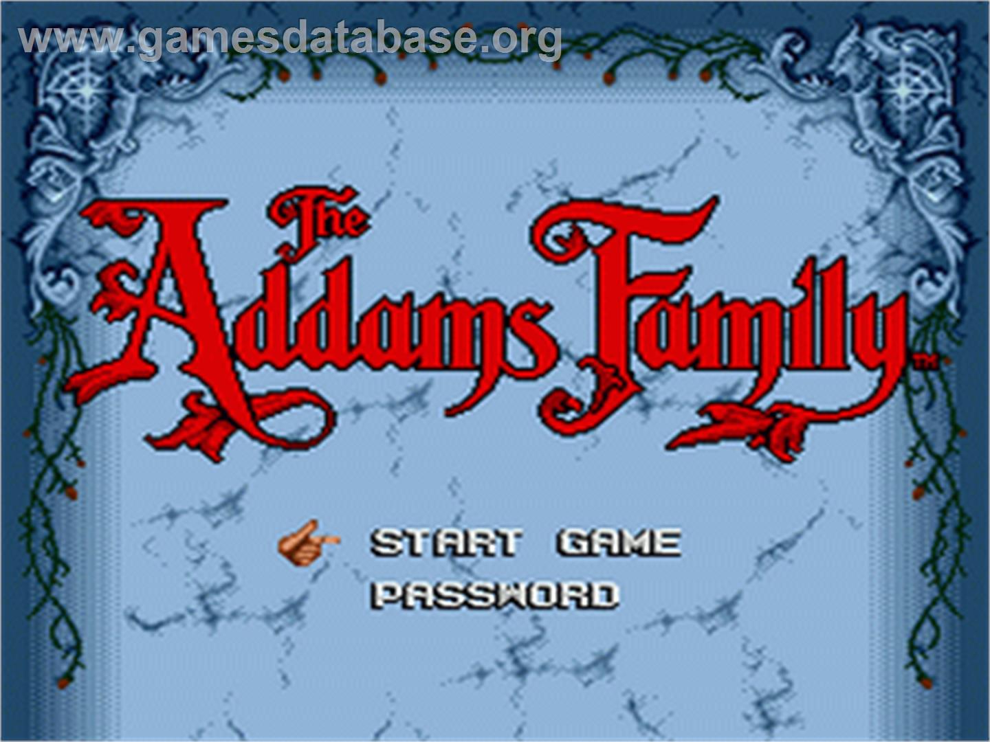 Addams Family, The - Sega Genesis - Artwork - Title Screen