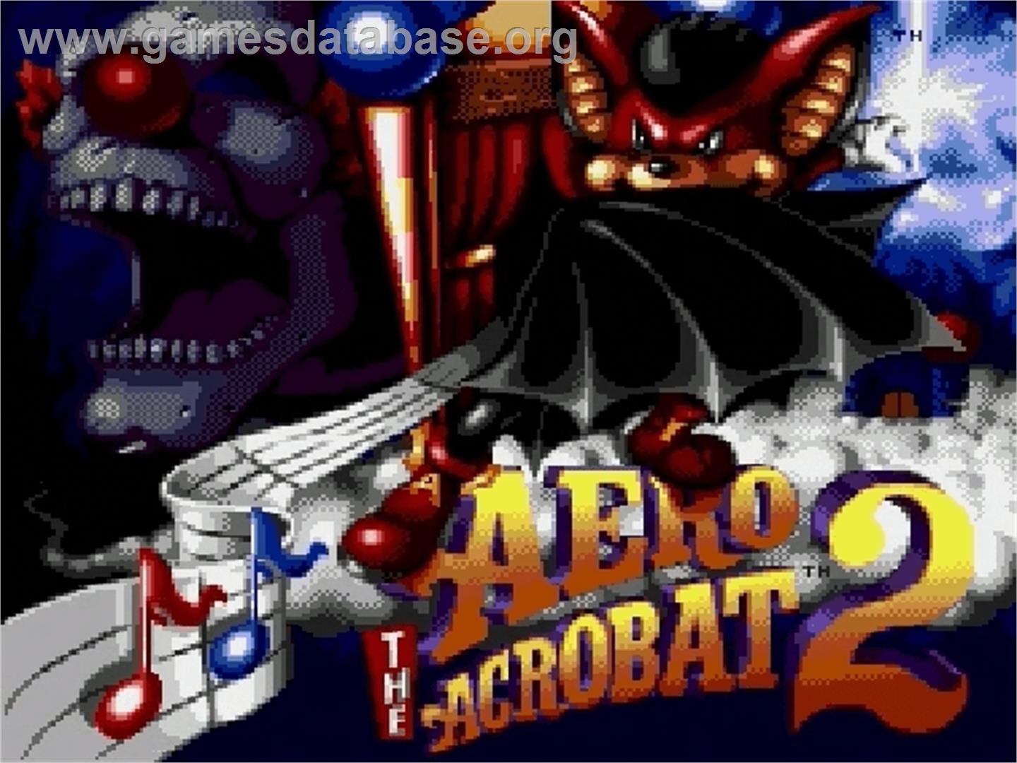 Aero the Acro-Bat 2 - Sega Genesis - Artwork - Title Screen