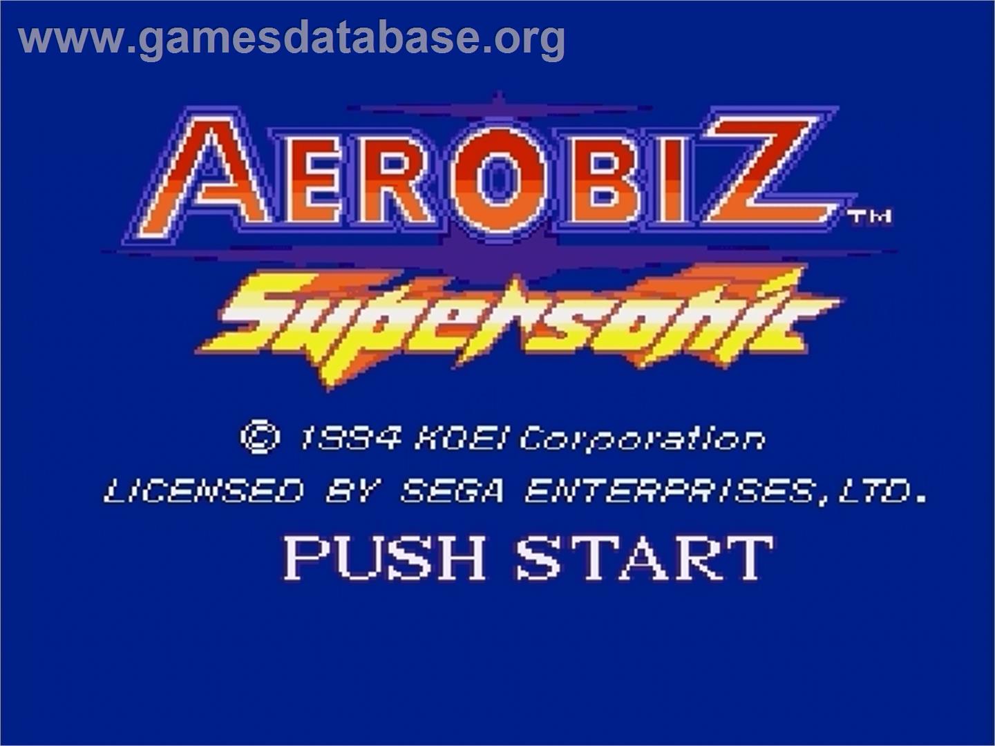 Aerobiz Supersonic - Sega Genesis - Artwork - Title Screen