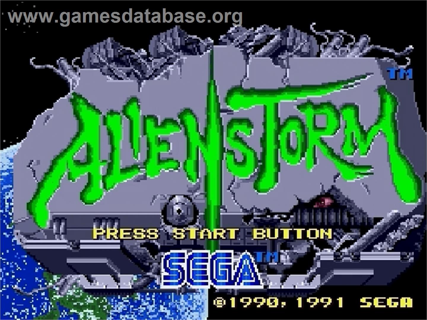 Alien Storm - Sega Genesis - Artwork - Title Screen
