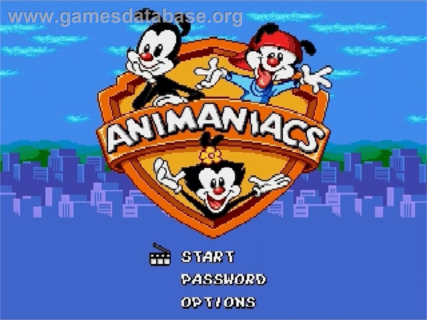 Animaniacs - Sega Genesis - Artwork - Title Screen
