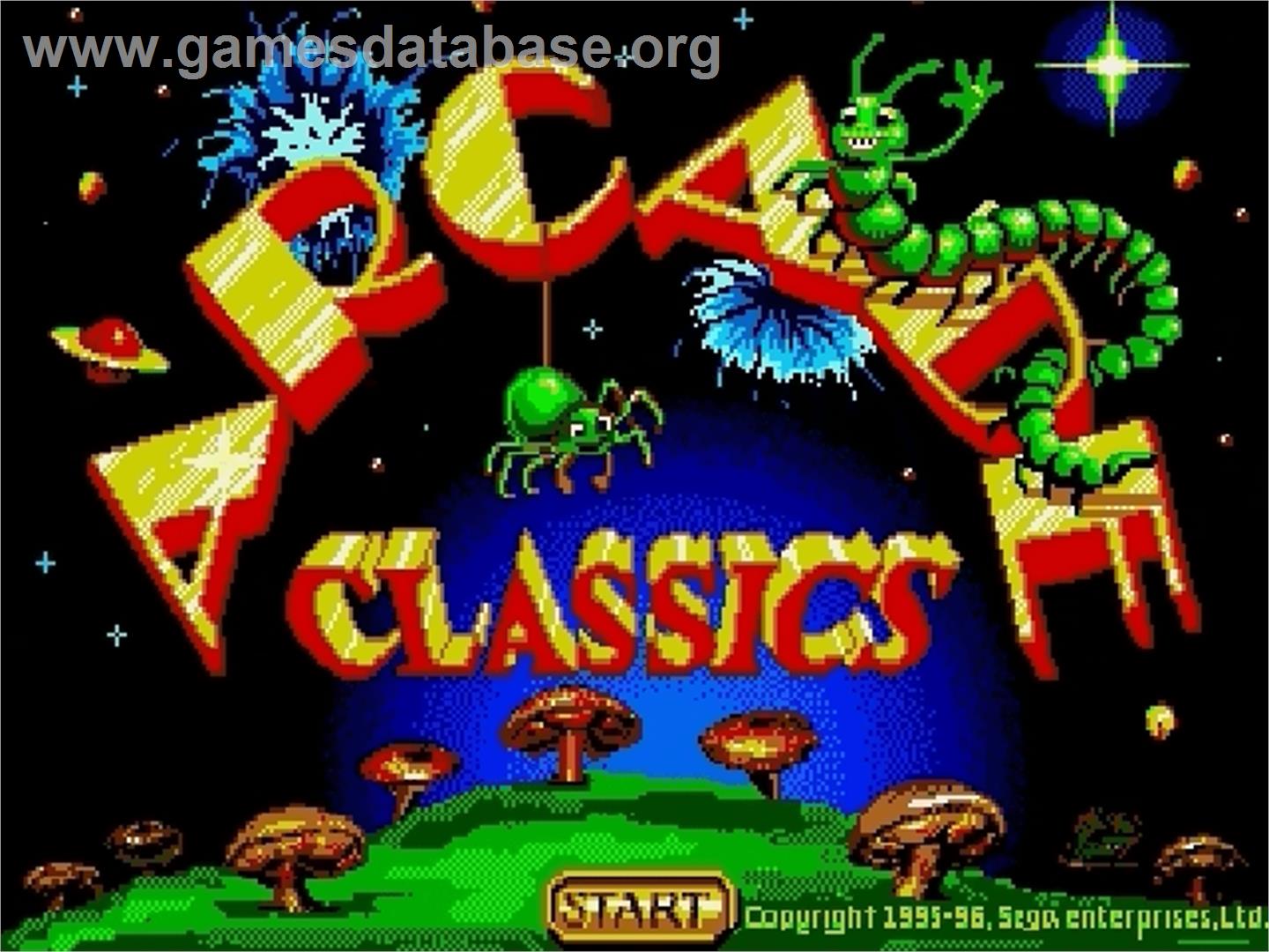 Arcade Classics - Sega Genesis - Artwork - Title Screen