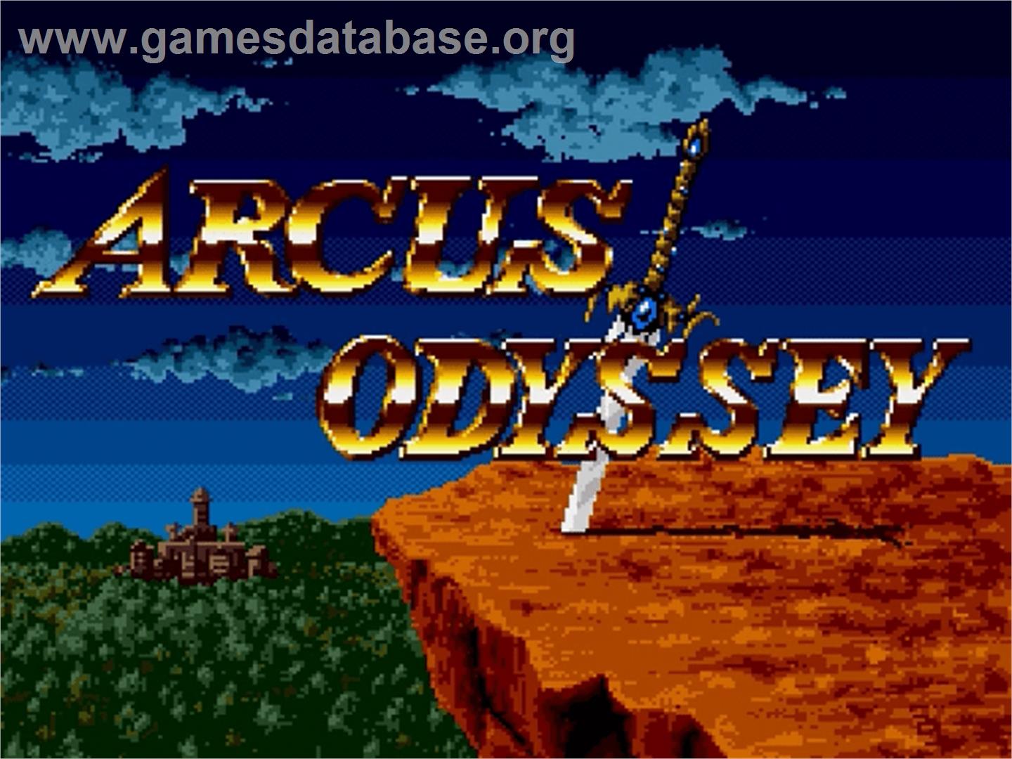 Arcus Odyssey - Sega Genesis - Artwork - Title Screen