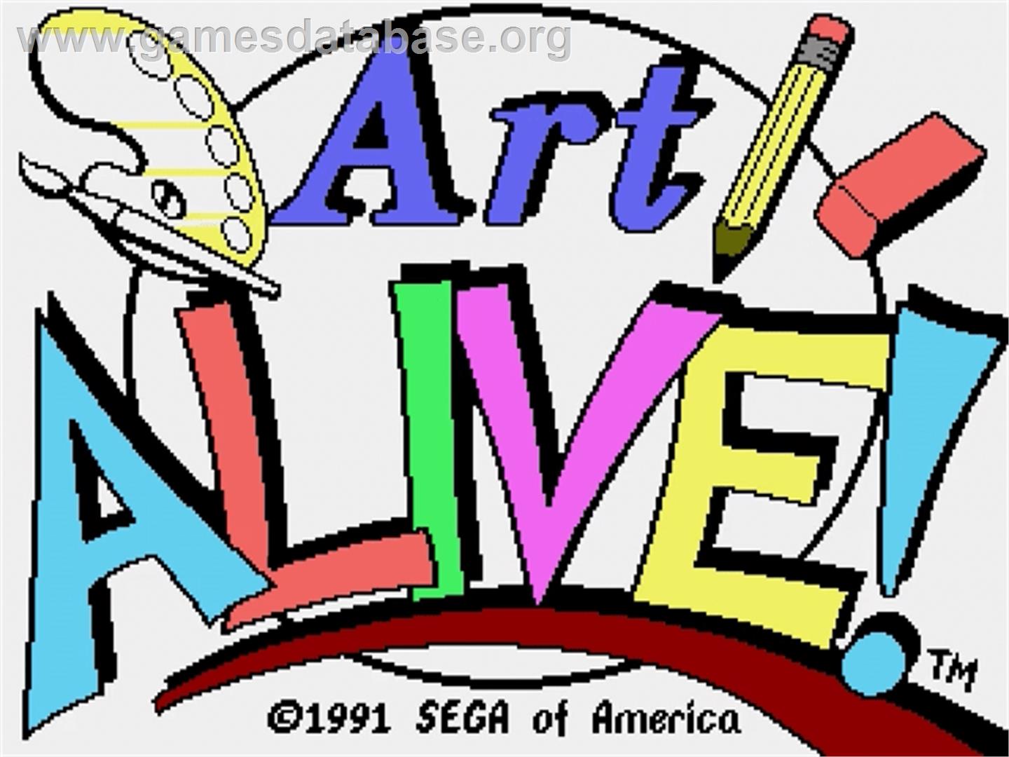Art Alive - Sega Genesis - Artwork - Title Screen