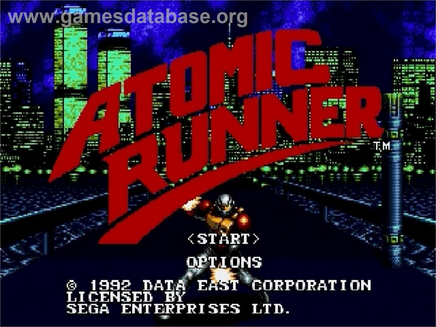 Atomic Runner - Sega Genesis - Artwork - Title Screen