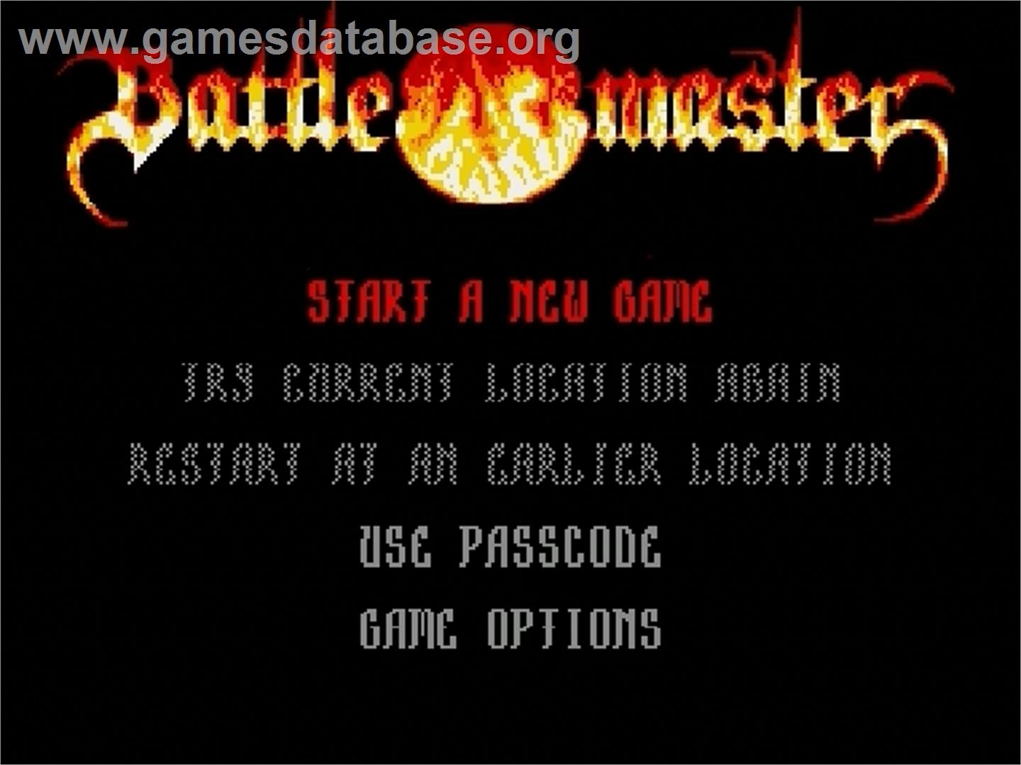 Battle Master - Sega Genesis - Artwork - Title Screen
