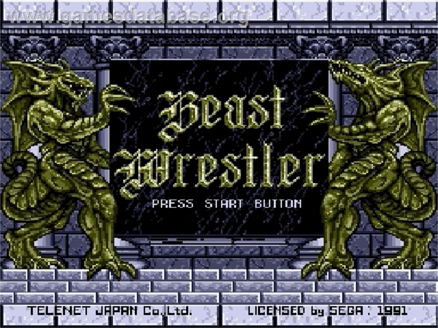 Beast Wrestler - Sega Genesis - Artwork - Title Screen
