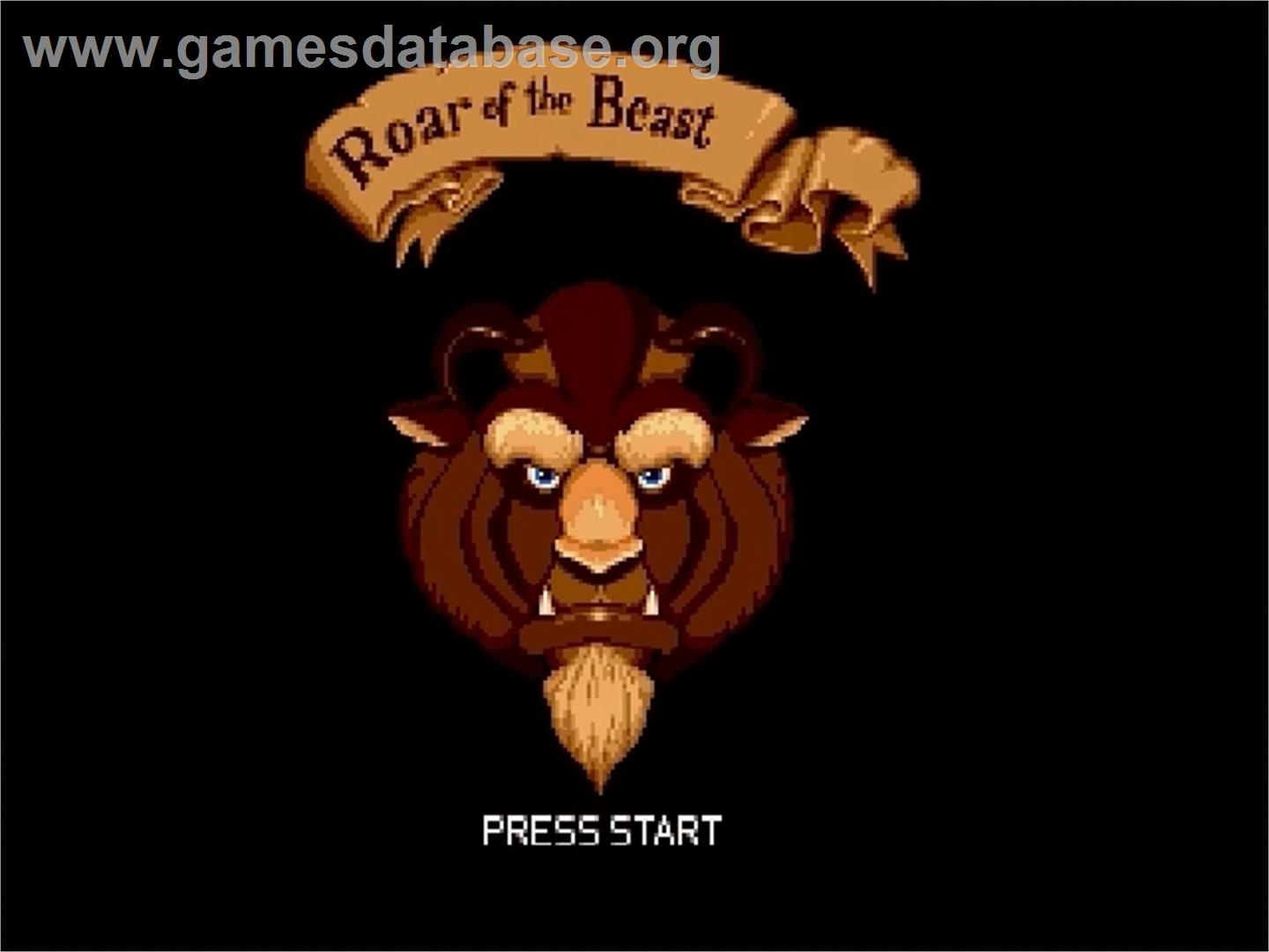Beauty and the Beast: Roar of the Beast - Sega Genesis - Artwork - Title Screen