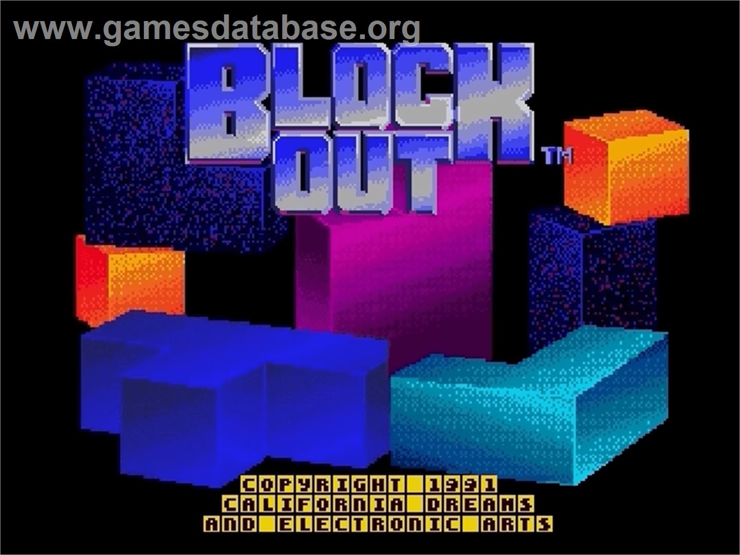 Blockout - Sega Genesis - Artwork - Title Screen