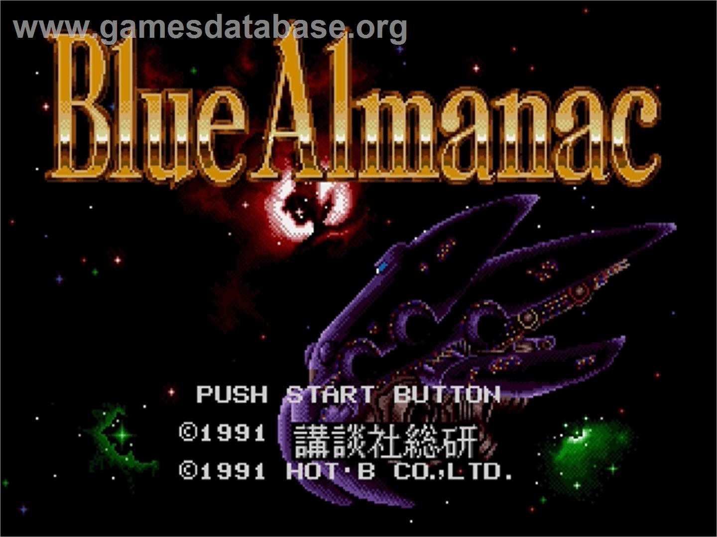 Blue Almanac - Sega Genesis - Artwork - Title Screen