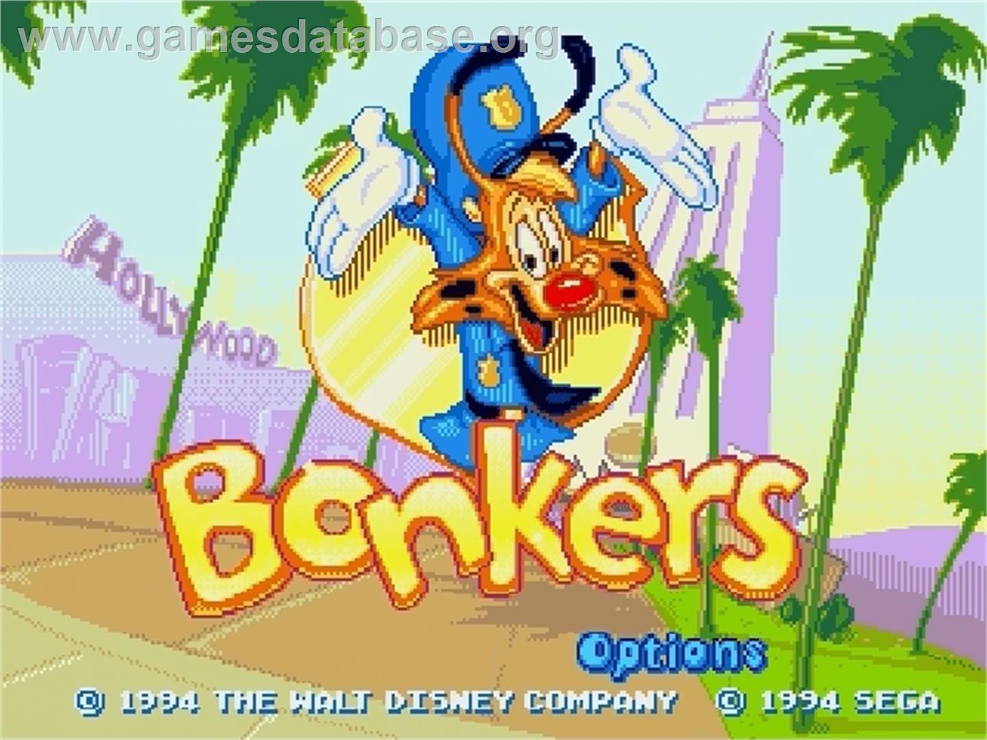 Bonkers - Sega Genesis - Artwork - Title Screen