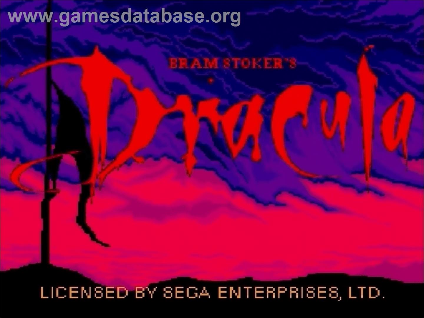 Bram Stoker's Dracula - Sega Genesis - Artwork - Title Screen
