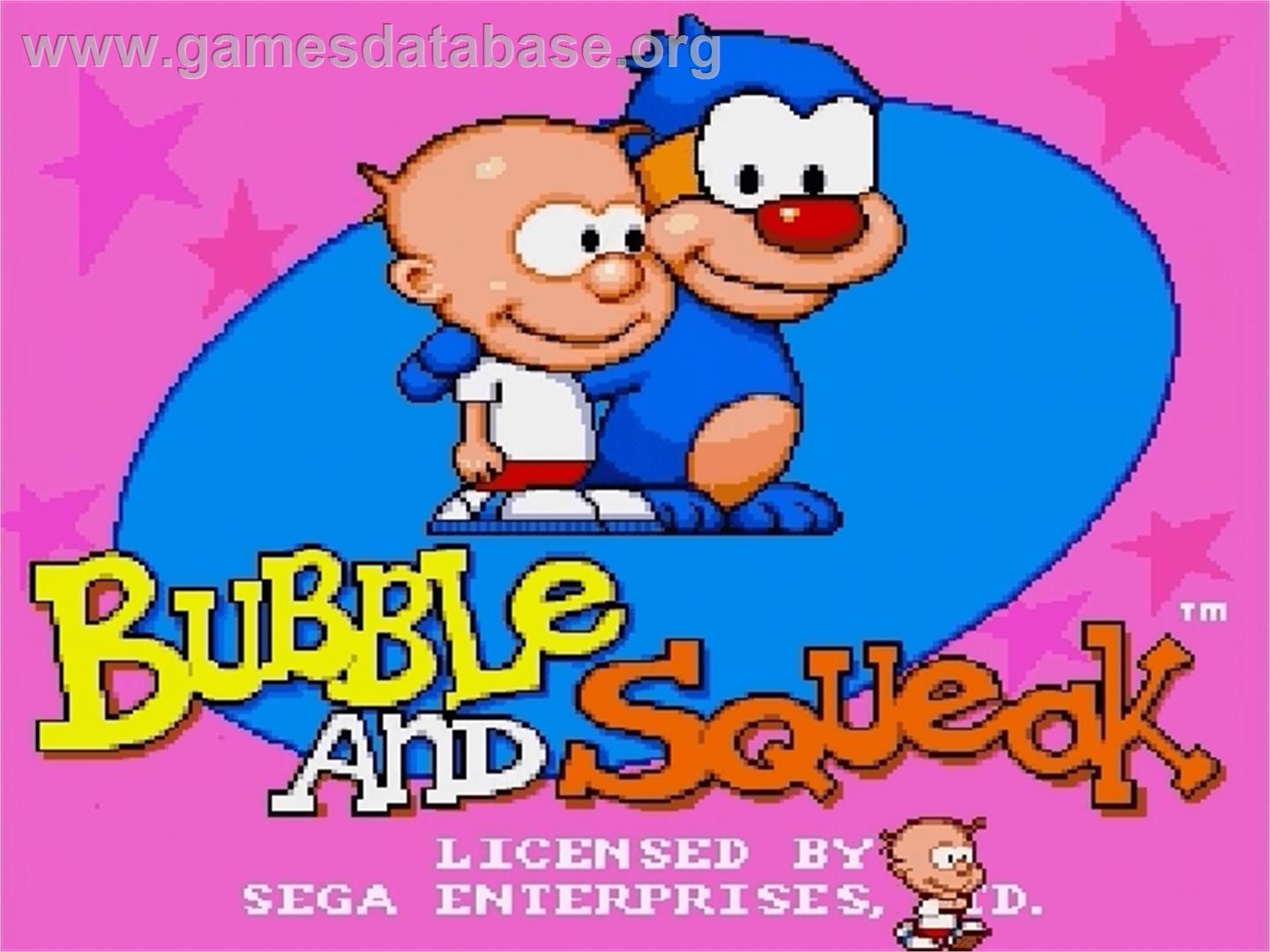 Bubble and Squeak - Sega Genesis - Artwork - Title Screen