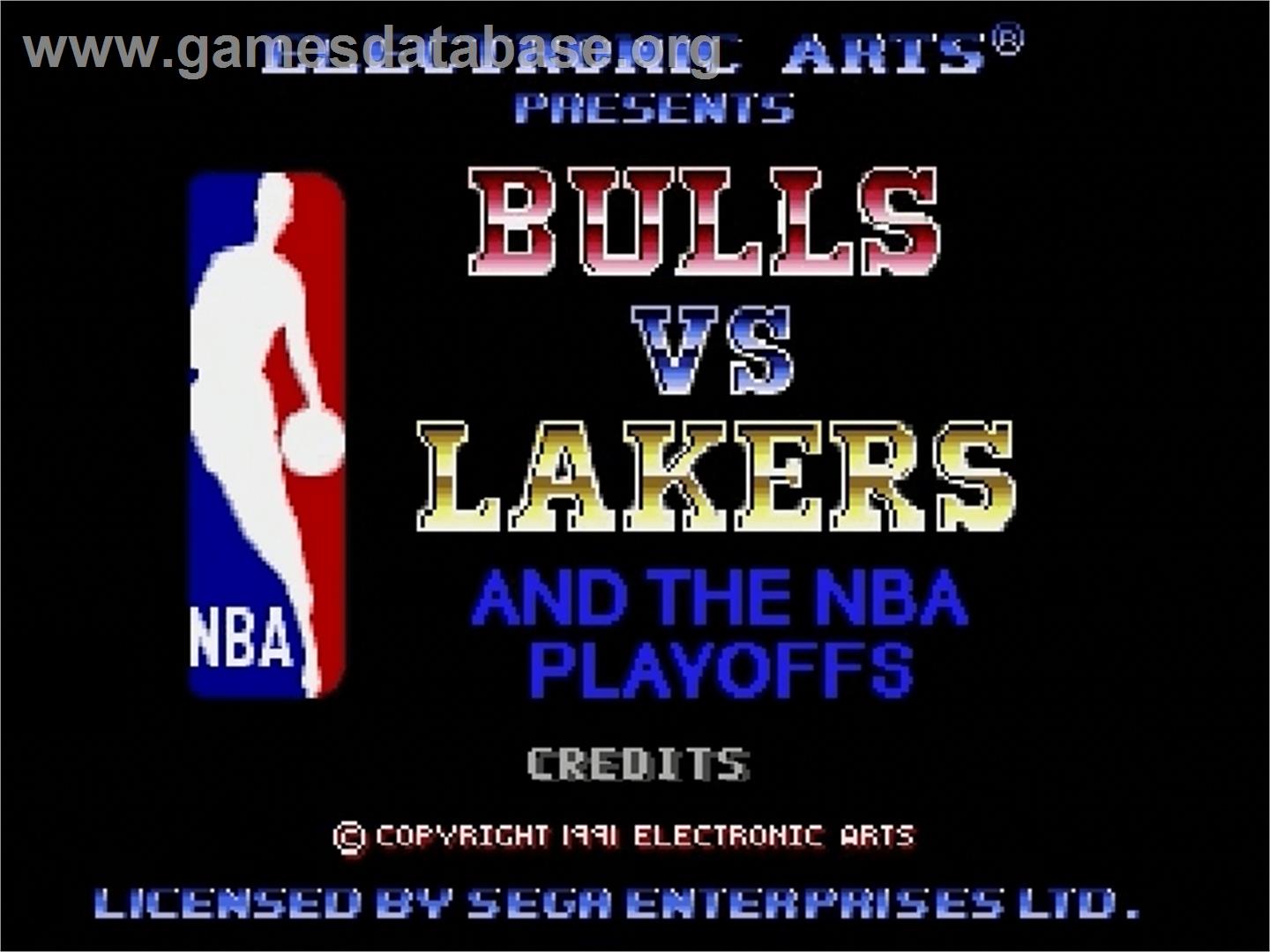 Bulls vs. Blazers and the NBA Playoffs - Sega Genesis - Artwork - Title Screen