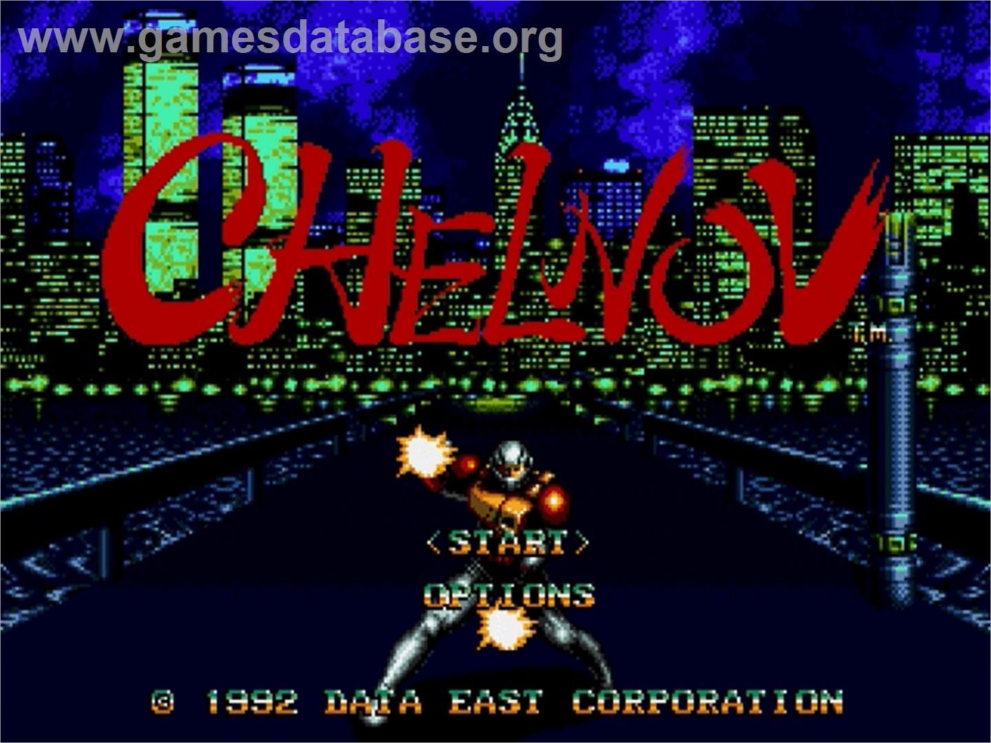 Chelnov - Sega Genesis - Artwork - Title Screen