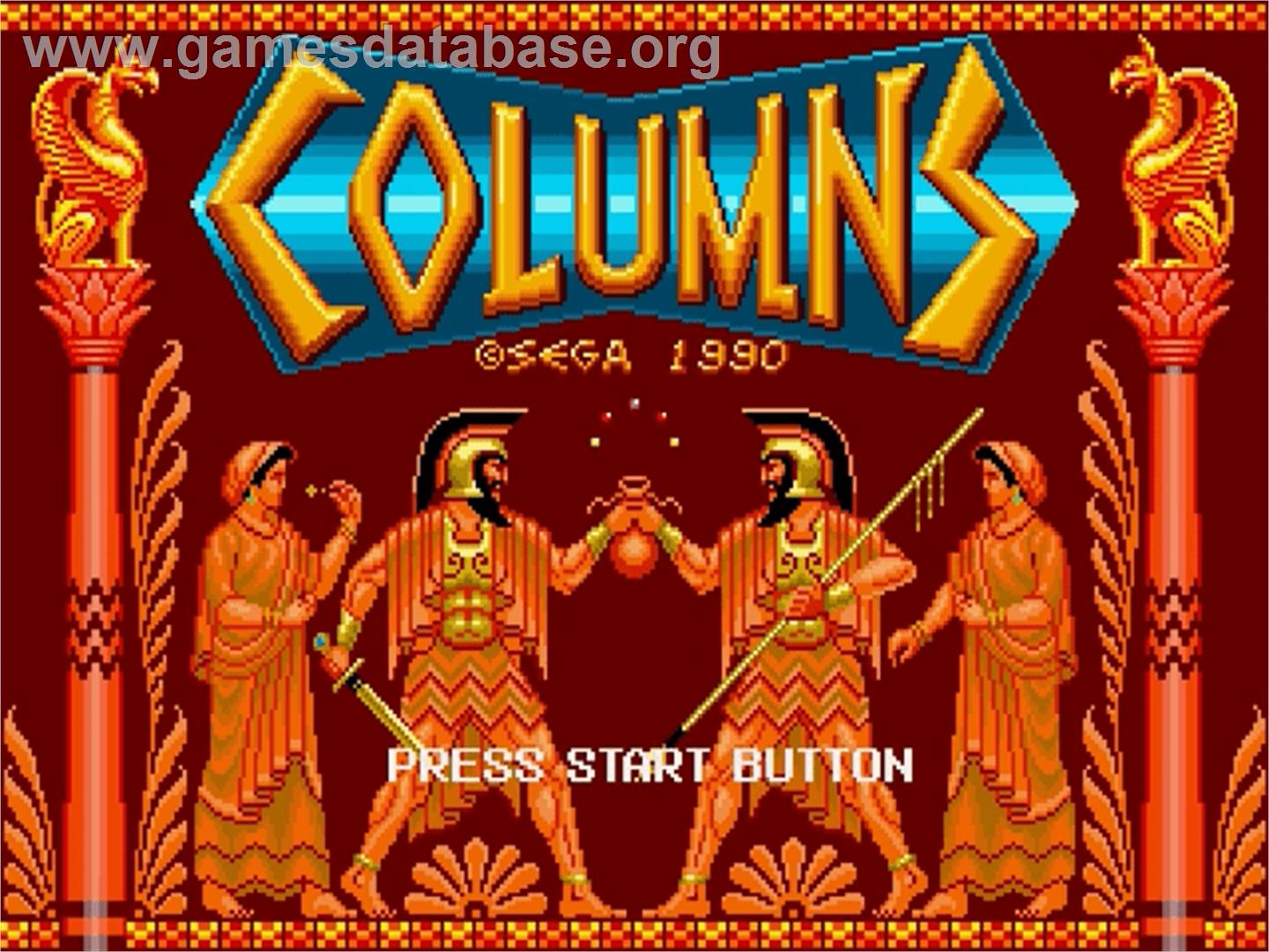 Columns - Sega Genesis - Artwork - Title Screen