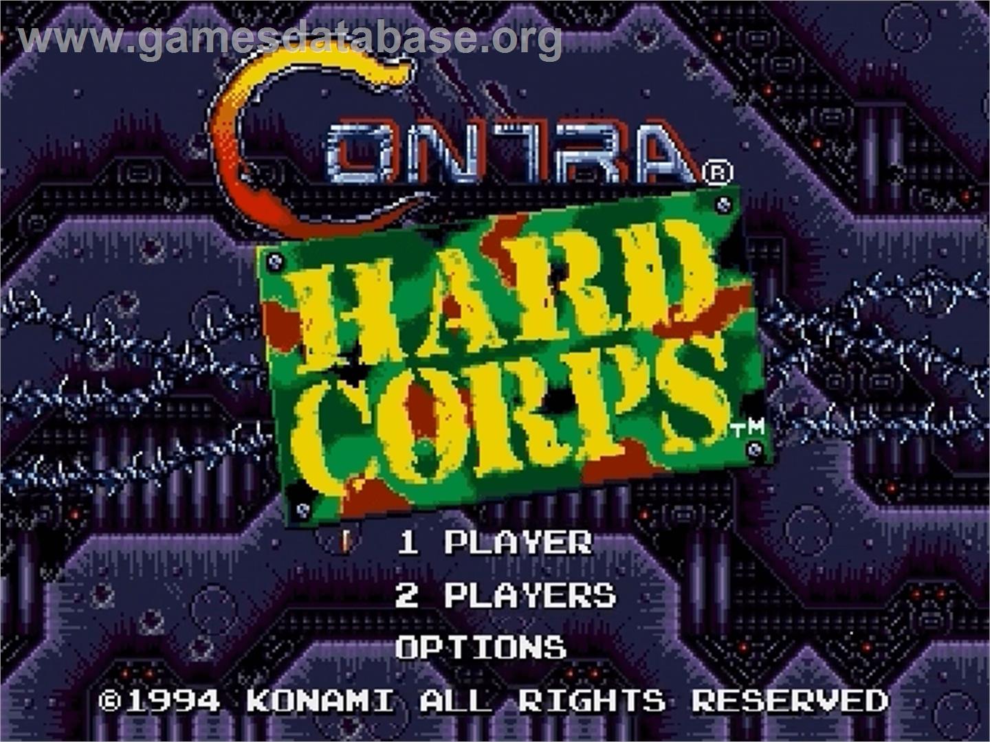 Contra Hard Corps - Sega Genesis - Artwork - Title Screen