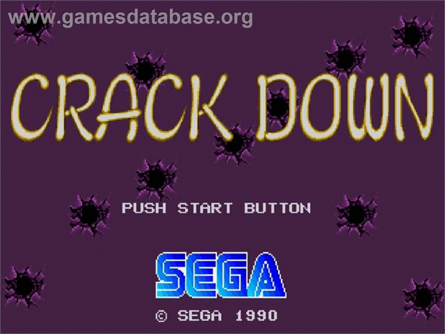 Crack Down - Sega Genesis - Artwork - Title Screen