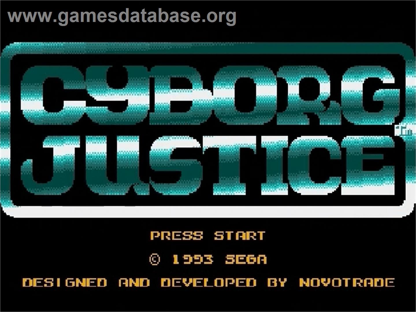 Cyborg Justice - Sega Genesis - Artwork - Title Screen